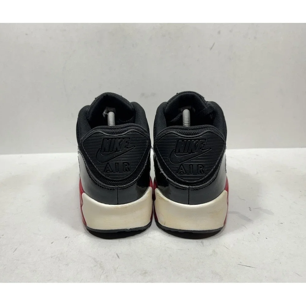 Nike Air Max 90 Essential Black Red White 537384-066 Men's Size 10.5 Shoes